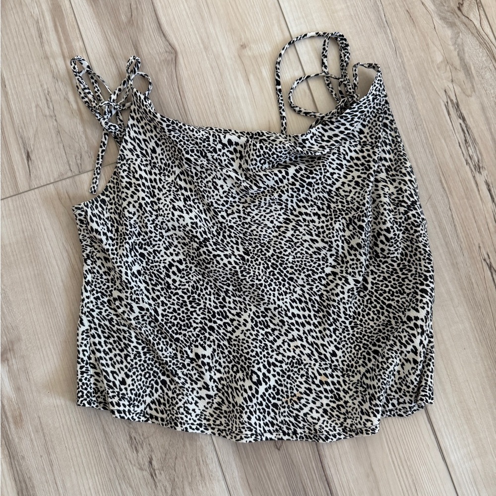 Animal Print Cropped Top